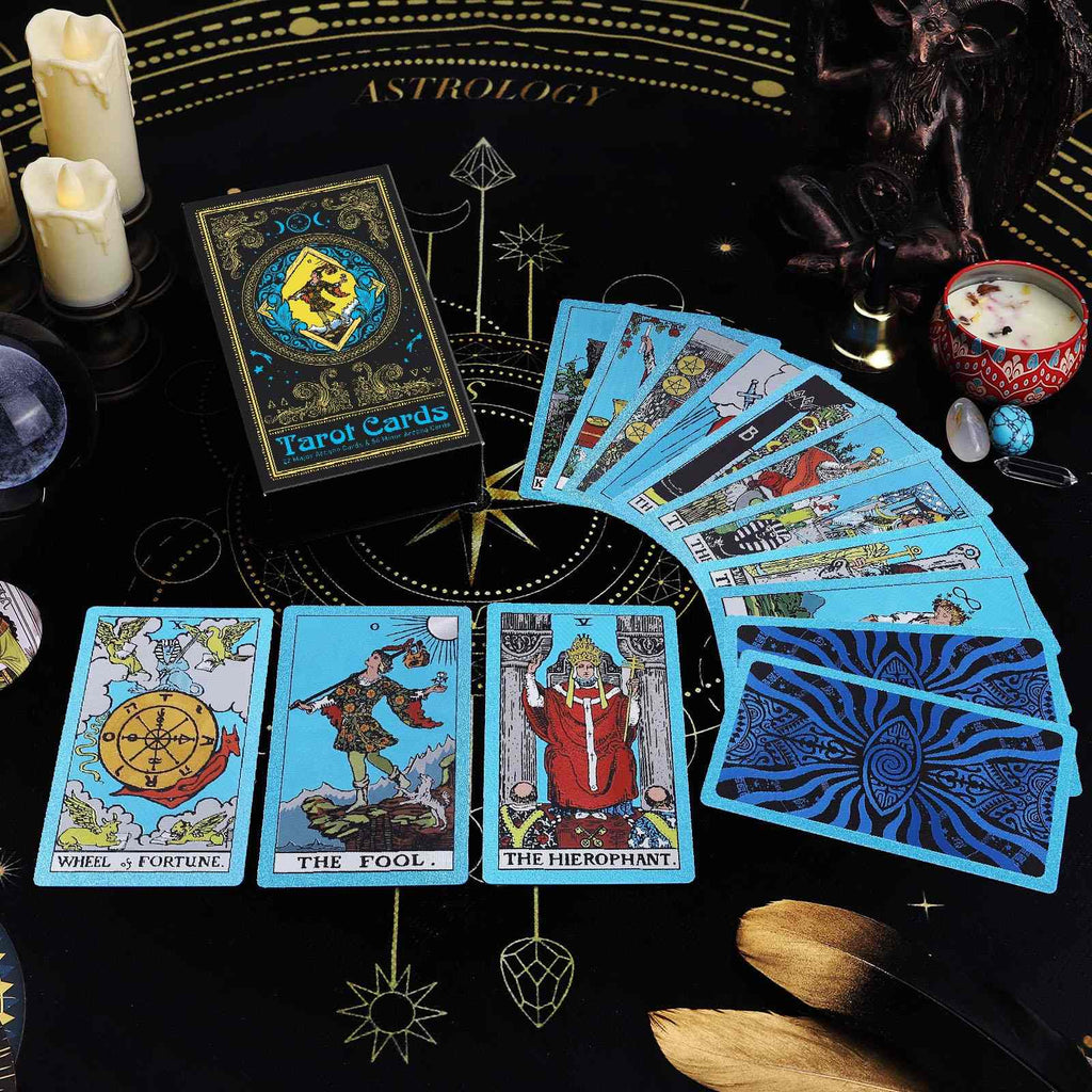 Azure Spiral Eye Foil Tarot: Spirit Eye Edition Waterproof 78-Card Deck