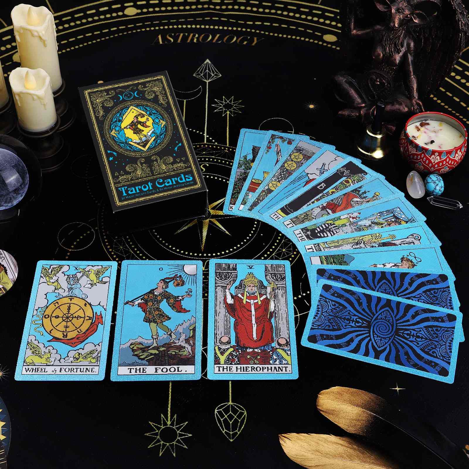 Azure Spiral Eye Foil Tarot: Spirit Eye Edition Waterproof 78-Card Deck