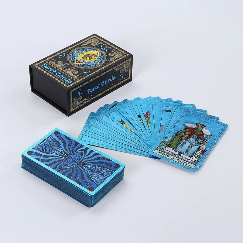 Azure Spiral Eye Foil Tarot: Spirit Eye Edition Waterproof 78-Card Deck
