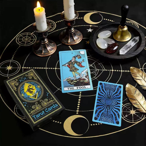 Azure Spiral Eye Foil Tarot: Spirit Eye Edition Waterproof 78-Card Deck