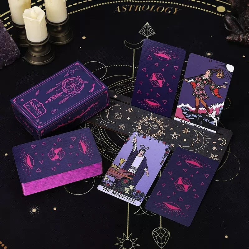 Celestial Eye Nightwish Tarot Deck - Purple Gilded 78 Dreamcatcher Cards
