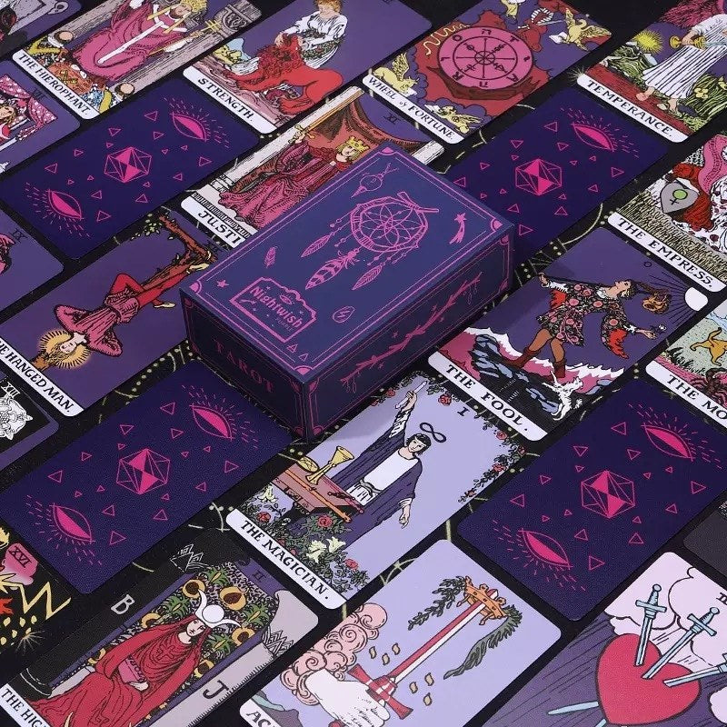 Celestial Eye Nightwish Tarot Deck - Purple Gilded 78 Dreamcatcher Cards