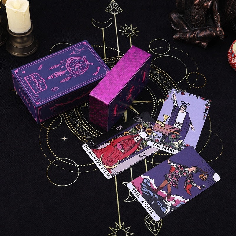 Celestial Eye Nightwish Tarot Deck - Purple Gilded 78 Dreamcatcher Cards