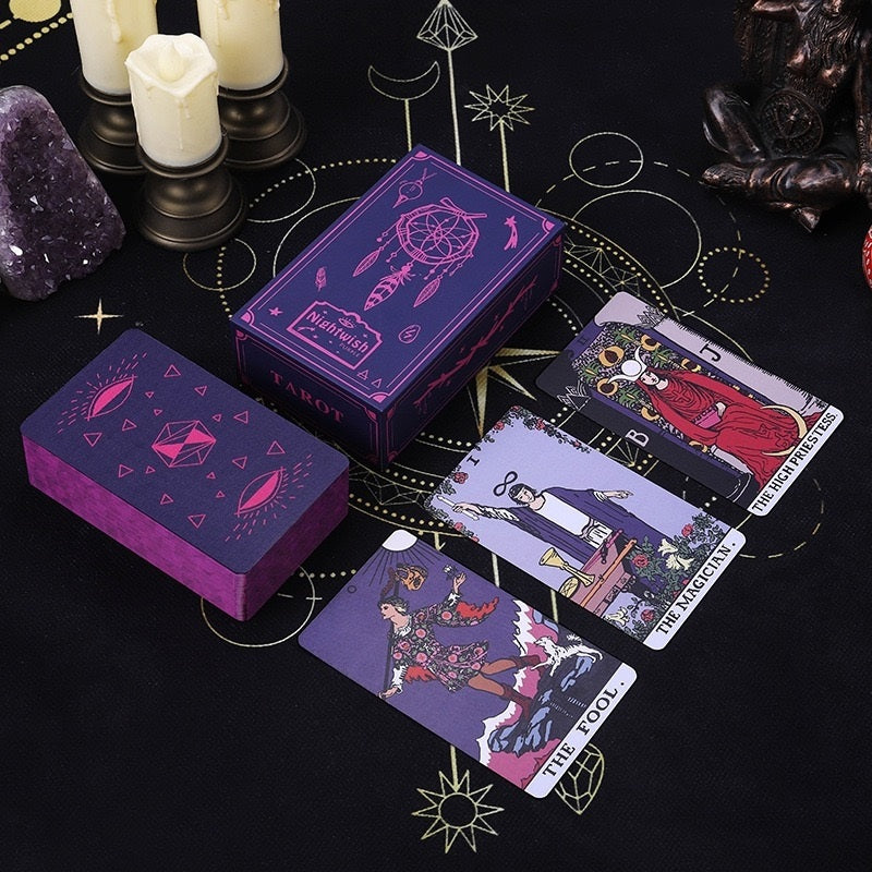 Celestial Eye Nightwish Tarot Deck - Purple Gilded 78 Dreamcatcher Cards