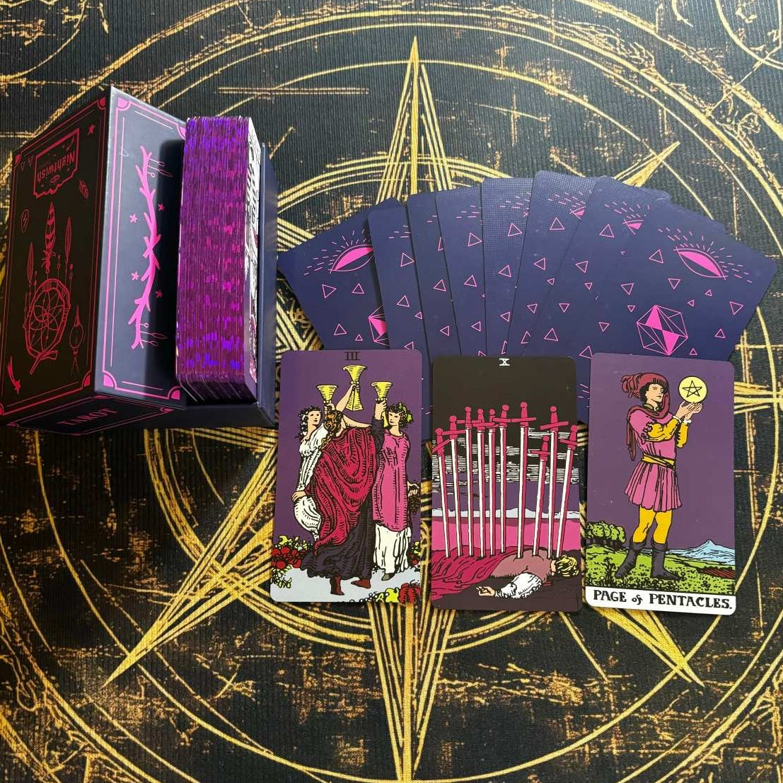 Celestial Eye Nightwish Tarot Deck - Purple Gilded 78 Dreamcatcher Cards