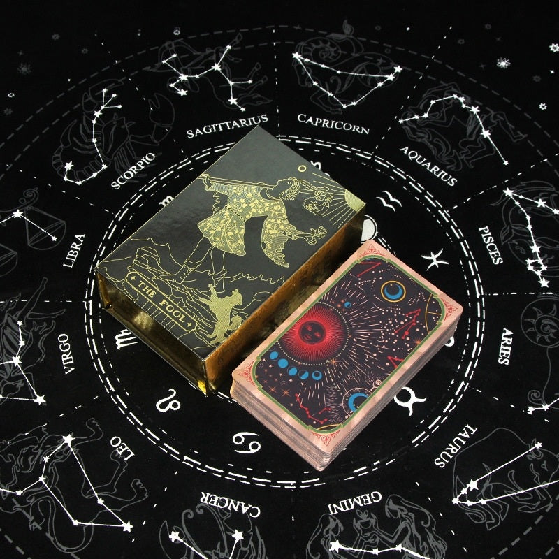 Cosmos Astro-Gold Foil Tarot Deck — Premium Rider-Waite-Smith Collection