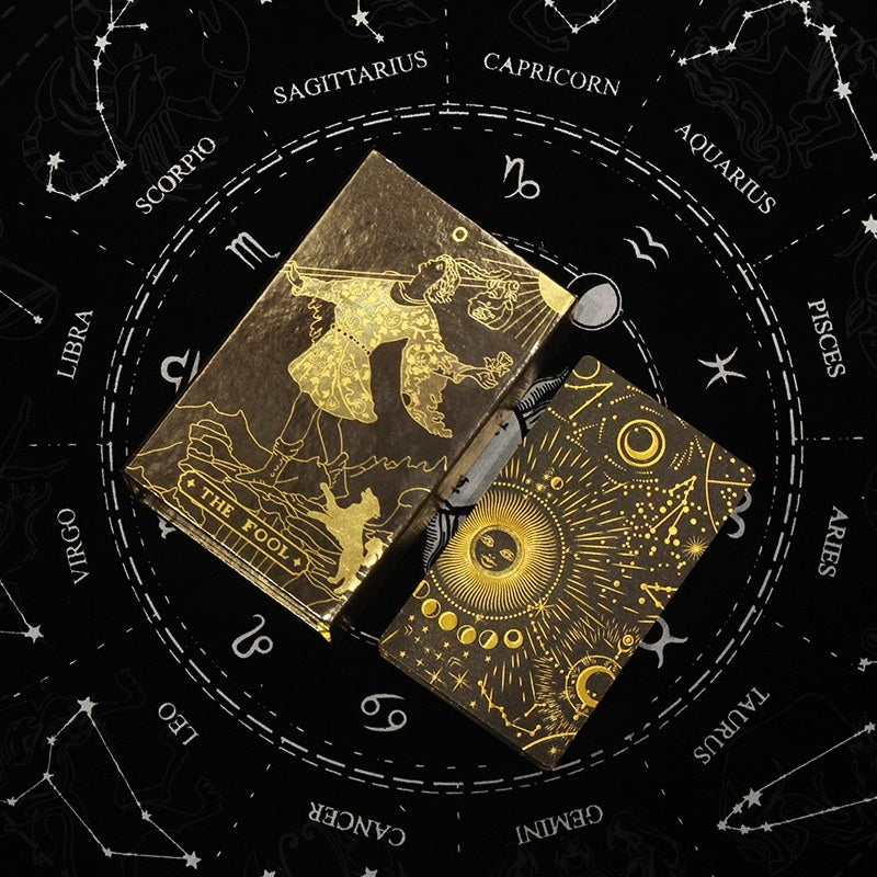 Cosmos Astro-Gold Foil Tarot Deck — Premium Rider-Waite-Smith Collection