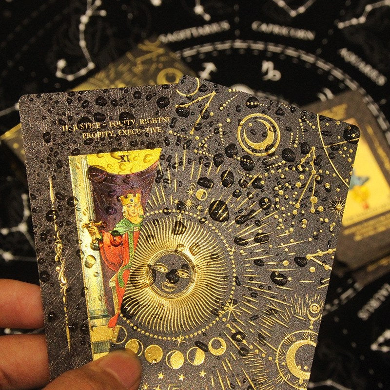 Cosmos Astro-Gold Foil Tarot Deck — Premium Rider-Waite-Smith Collection