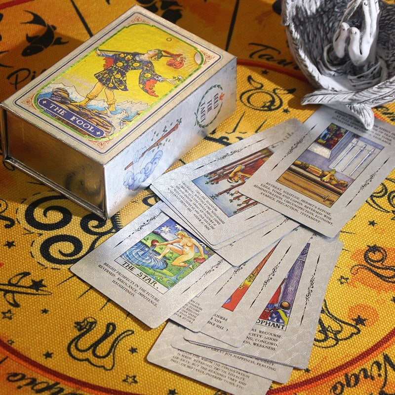 Cosmos Astro-Gold Foil Tarot Deck — Premium Rider-Waite-Smith Collection