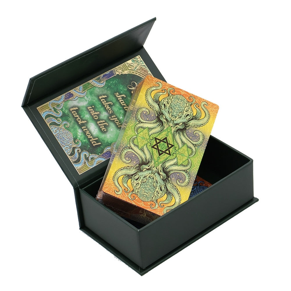 Cthulhu Mythos Gold Foil Tarot Deck — Luxury Waterproof PVC Edition