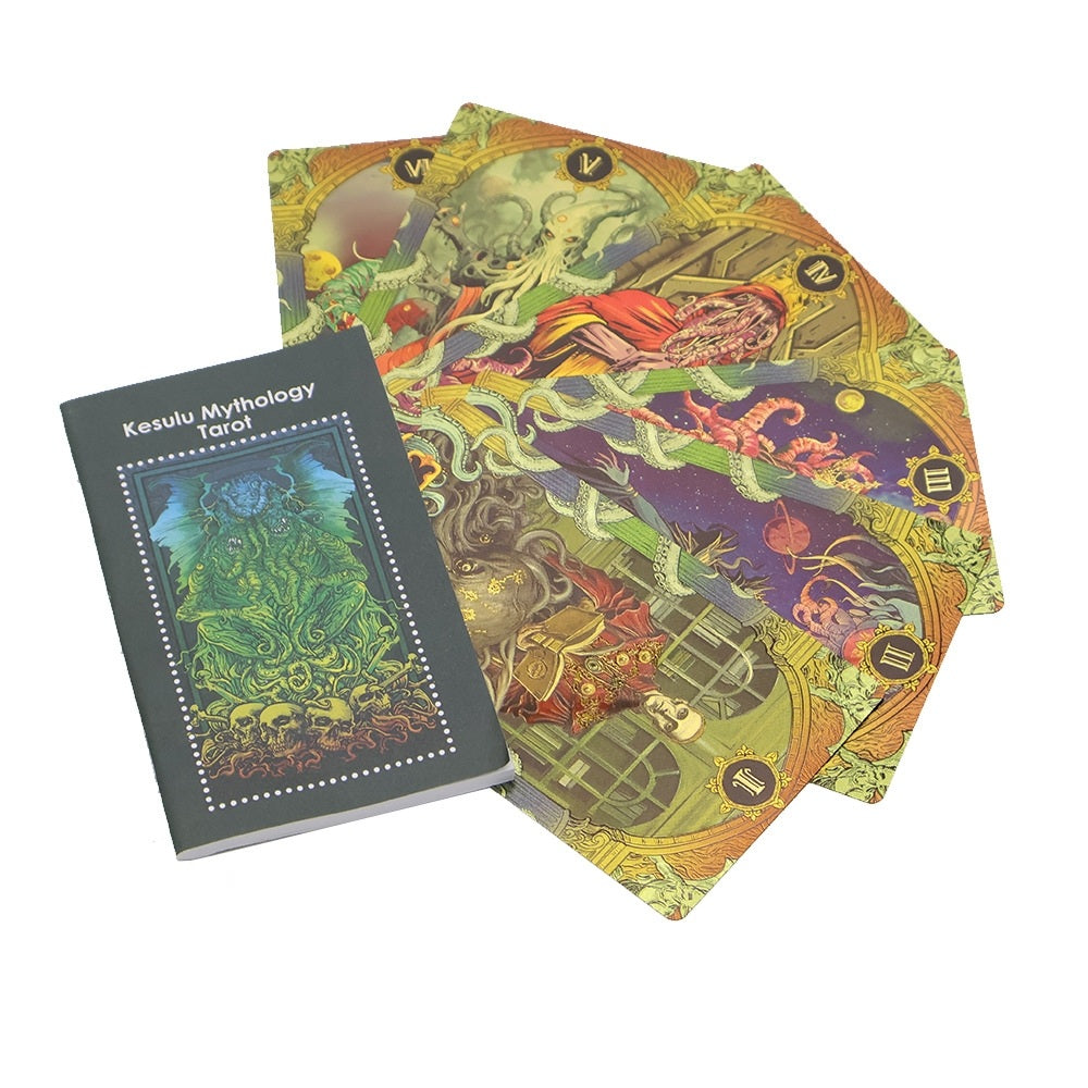 Cthulhu Mythos Gold Foil Tarot Deck — Luxury Waterproof PVC Edition
