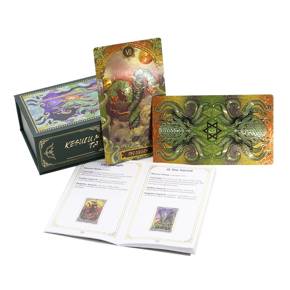Cthulhu Mythos Gold Foil Tarot Deck — Luxury Waterproof PVC Edition