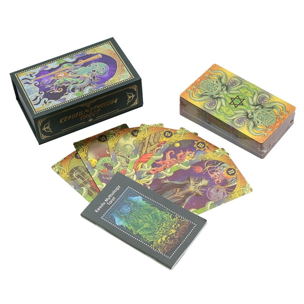 Cthulhu Mythos Gold Foil Tarot Deck — Luxury Waterproof PVC Edition