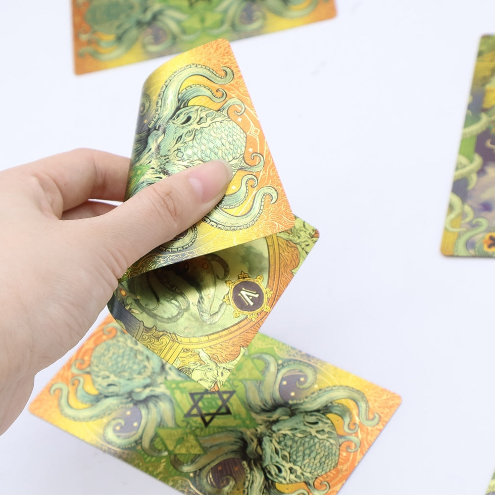 Cthulhu Mythos Gold Foil Tarot Deck — Luxury Waterproof PVC Edition