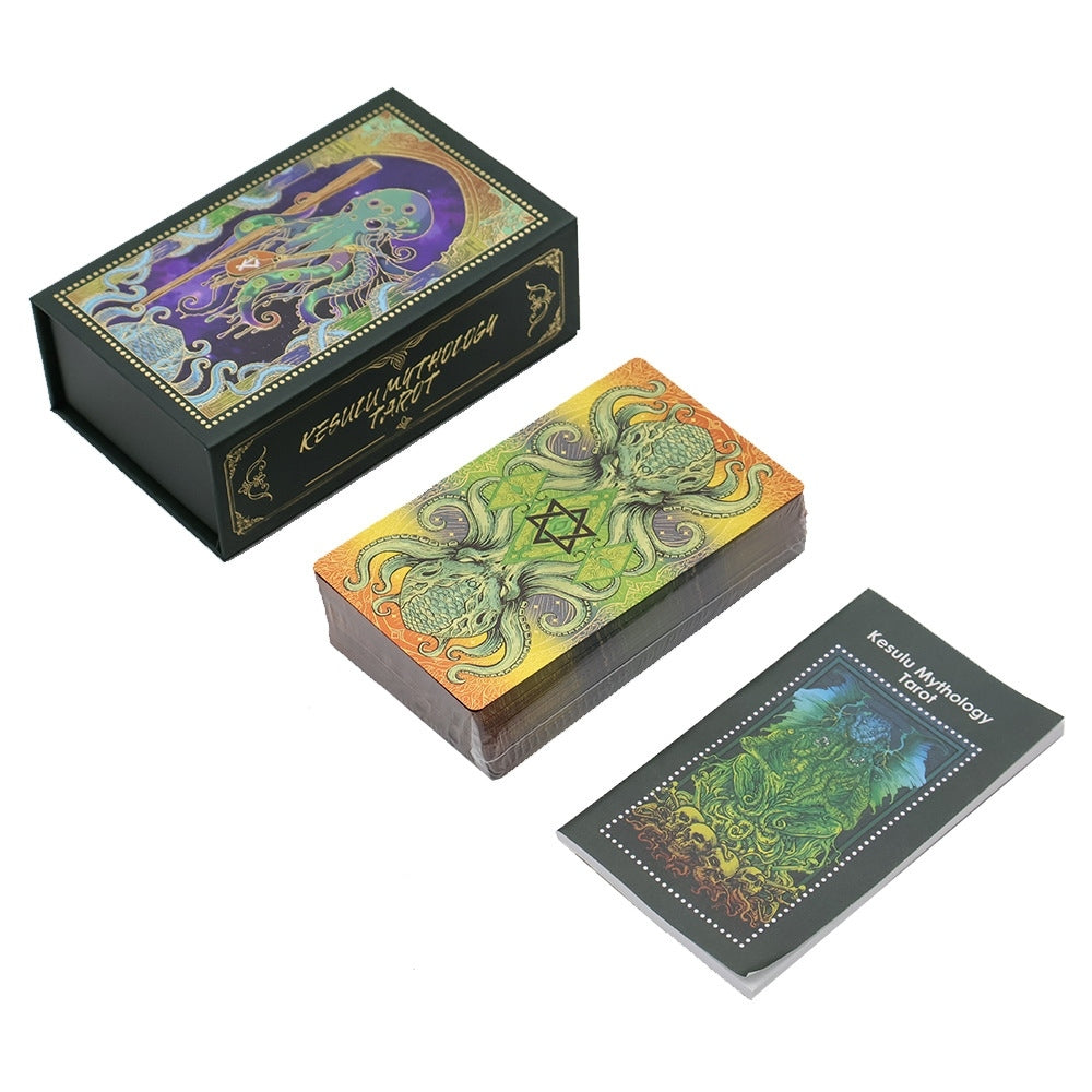 Cthulhu Mythos Gold Foil Tarot Deck — Luxury Waterproof PVC Edition