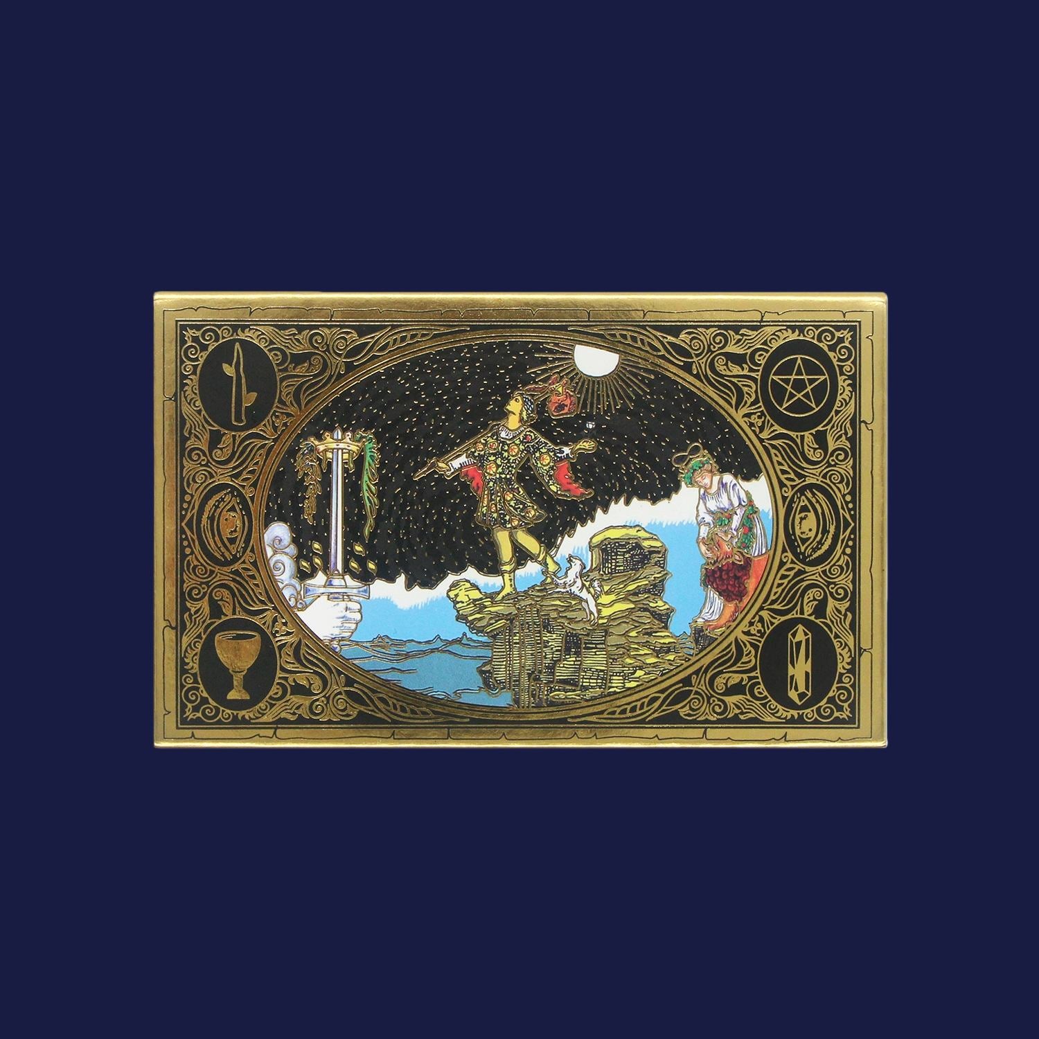 Ethereal Horizon: Panoramic Gold Foil Tarot Deck — Luxurious Rider-Waite-Smith Edition