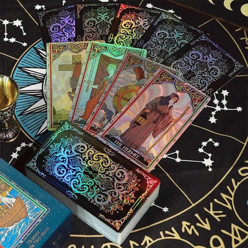 24k Gilded Sovereign: Premium Gold Foil Tarot Deck — Rider-Waite-Smith Edition