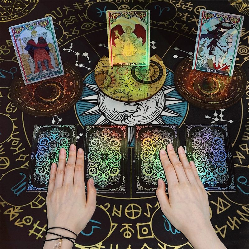 24k Gilded Sovereign: Premium Gold Foil Tarot Deck — Rider-Waite-Smith Edition