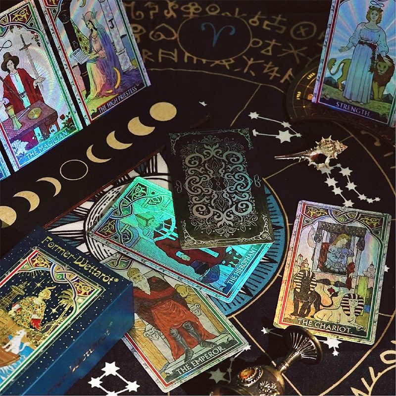 24k Gilded Sovereign: Premium Gold Foil Tarot Deck — Rider-Waite-Smith Edition