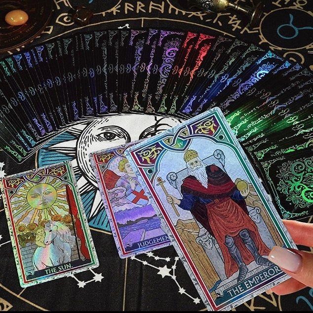 24k Gilded Sovereign: Premium Gold Foil Tarot Deck — Rider-Waite-Smith Edition