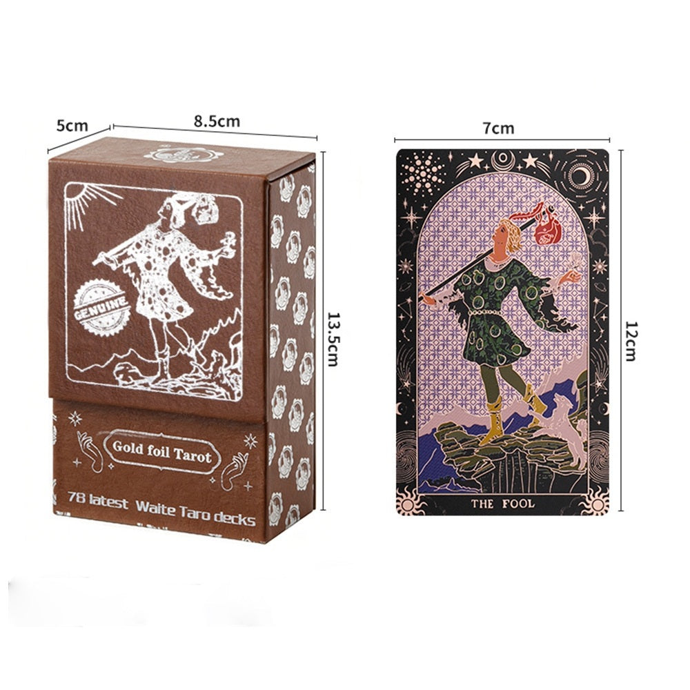 Gold Foil Butterfly Constellation Tarot Deck Rider-Waite-Smith Guidebook Set