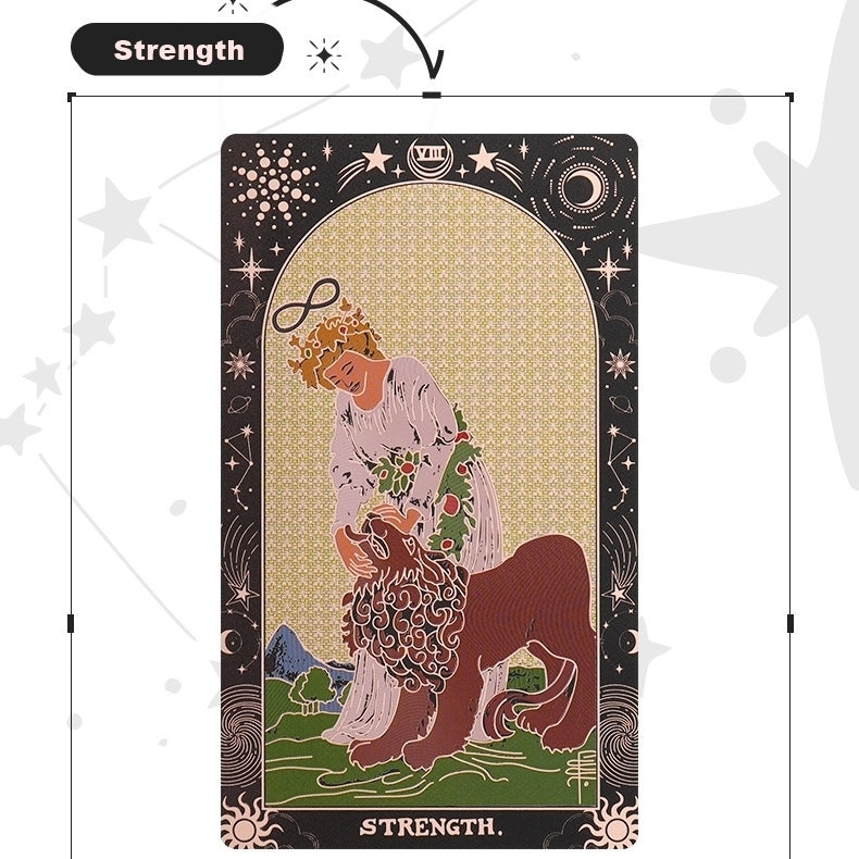 Gold Foil Butterfly Constellation Tarot Deck Rider-Waite-Smith Guidebook Set