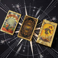 Golden All-Seeing Eye Foil Tarot Deck — Luxury Waterproof PET Set