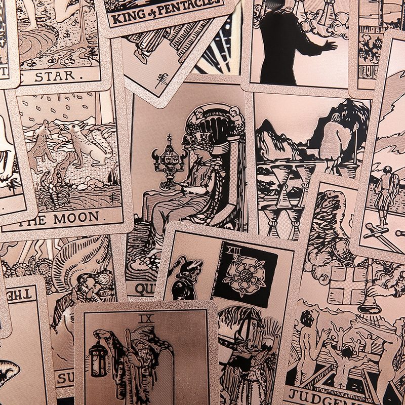 Golden Mandala Foil Tarot Cards — Waterproof PVC Rider-Waite Set