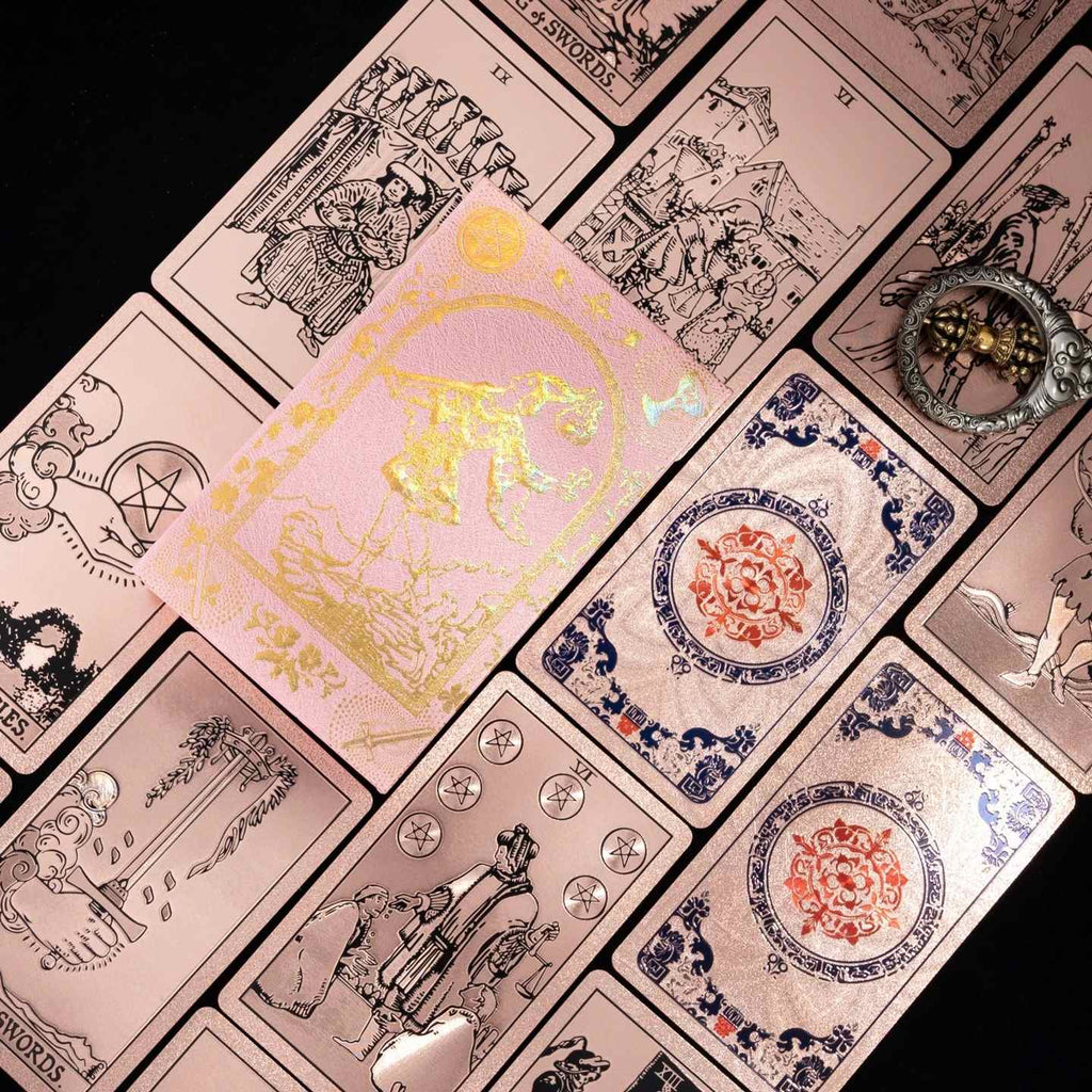 Golden Mandala Foil Tarot Cards — Waterproof PVC Rider-Waite Set