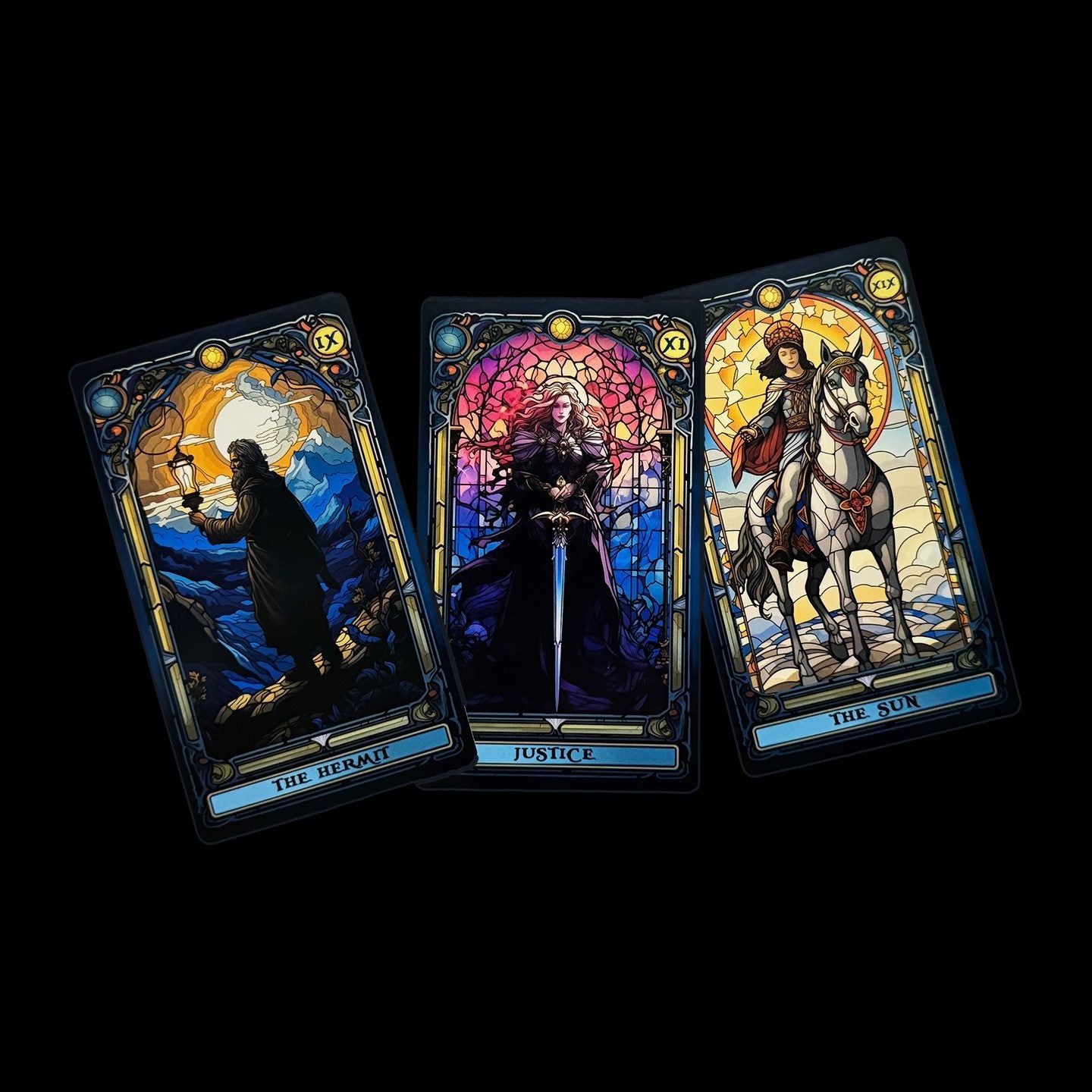 Prism Pentacle Stained Glass Tarot Deck - Rider Waite Smith 78 Cards