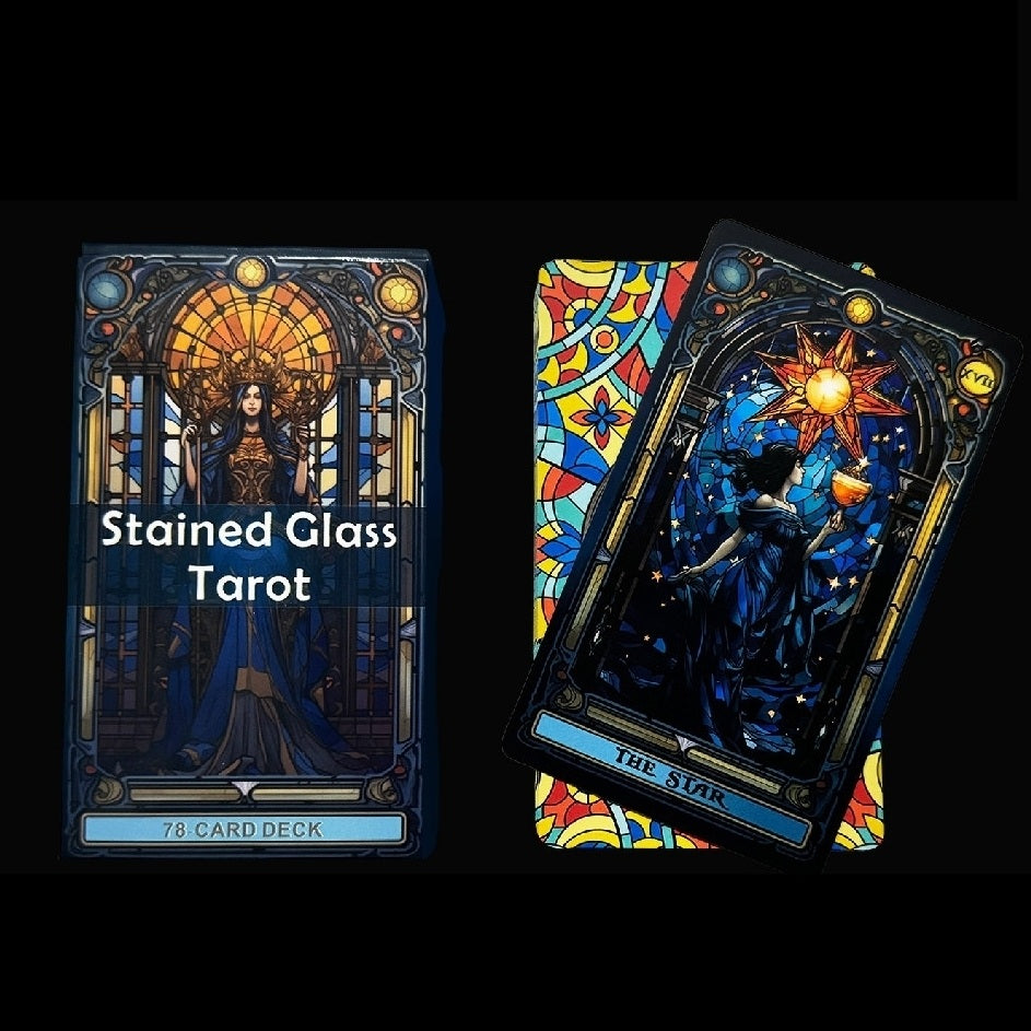Prism Pentacle Stained Glass Tarot Deck - Rider Waite Smith 78 Cards
