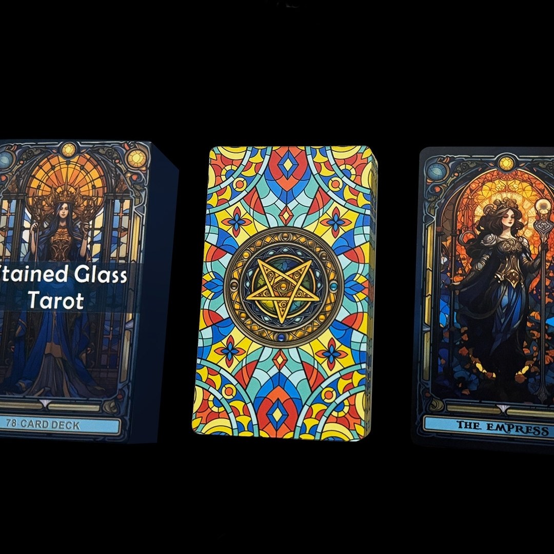 Prism Pentacle Stained Glass Tarot Deck - Rider Waite Smith 78 Cards