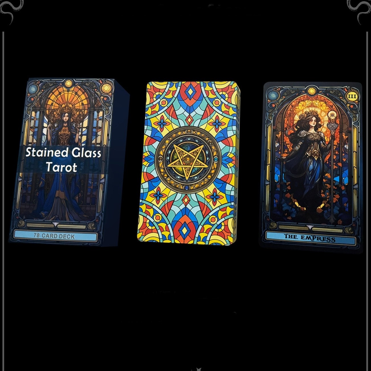 Prism Pentacle Stained Glass Tarot Deck - Rider Waite Smith 78 Cards