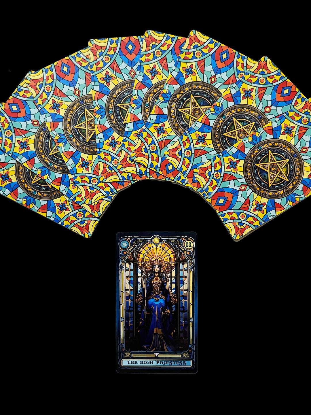 Prism Pentacle Stained Glass Tarot Deck - Rider Waite Smith 78 Cards