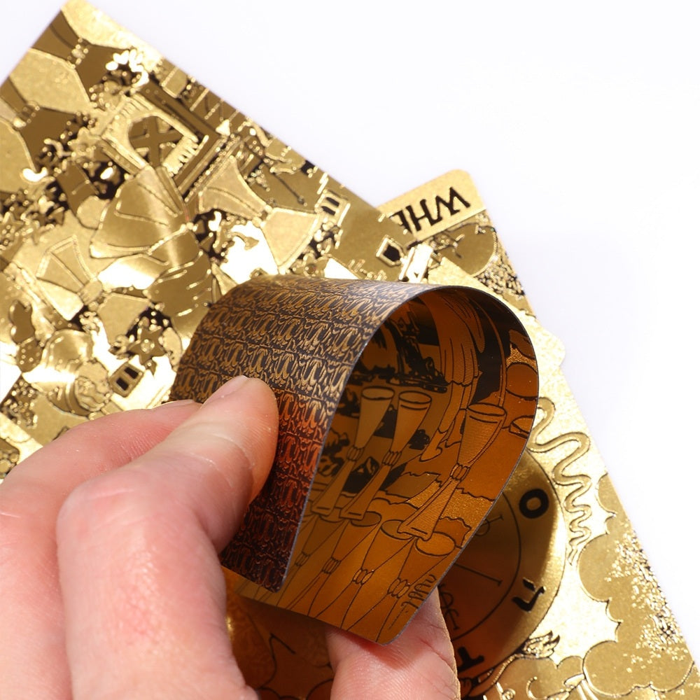 Radiant Sunburst Gold Foil Tarot Deck — Luxury Waterproof PVC Set