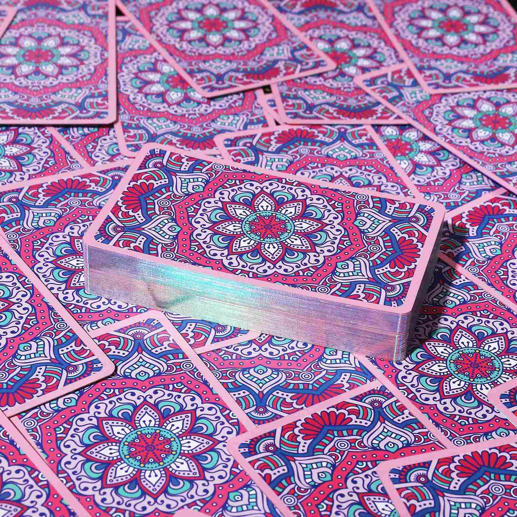 Rose Kaleidoscope Mandala Tarot: Iridescent Gilded 78-Card Deck