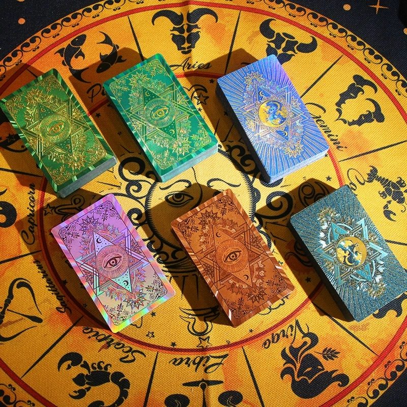 The Golden Oracle Ritual Set: 24k Gold Foil Tarot & Chakra Crystal Collection