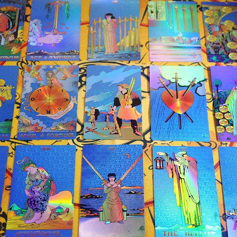 The Golden Oracle Ritual Set: 24k Gold Foil Tarot & Chakra Crystal Collection