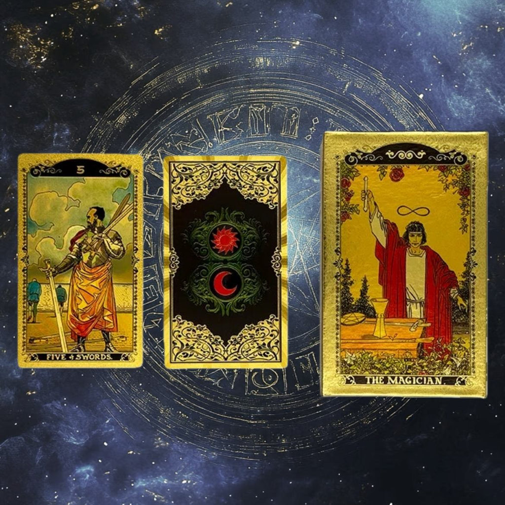The Magician’s Mandala: Gold Foil Tarot — Luxury Black & Gold Edition