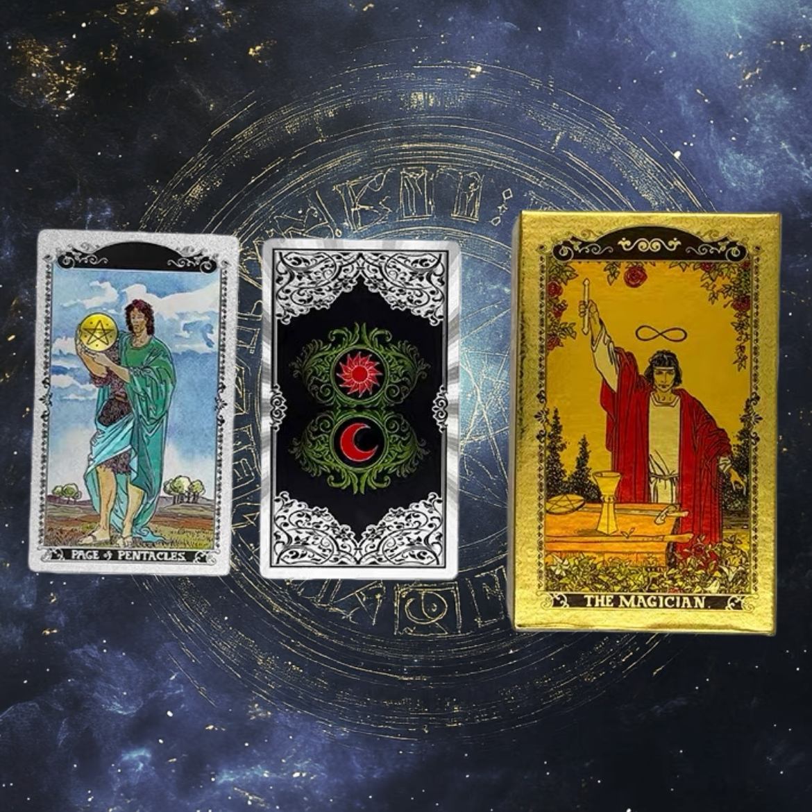 The Magician’s Mandala: Gold Foil Tarot — Luxury Black & Gold Edition