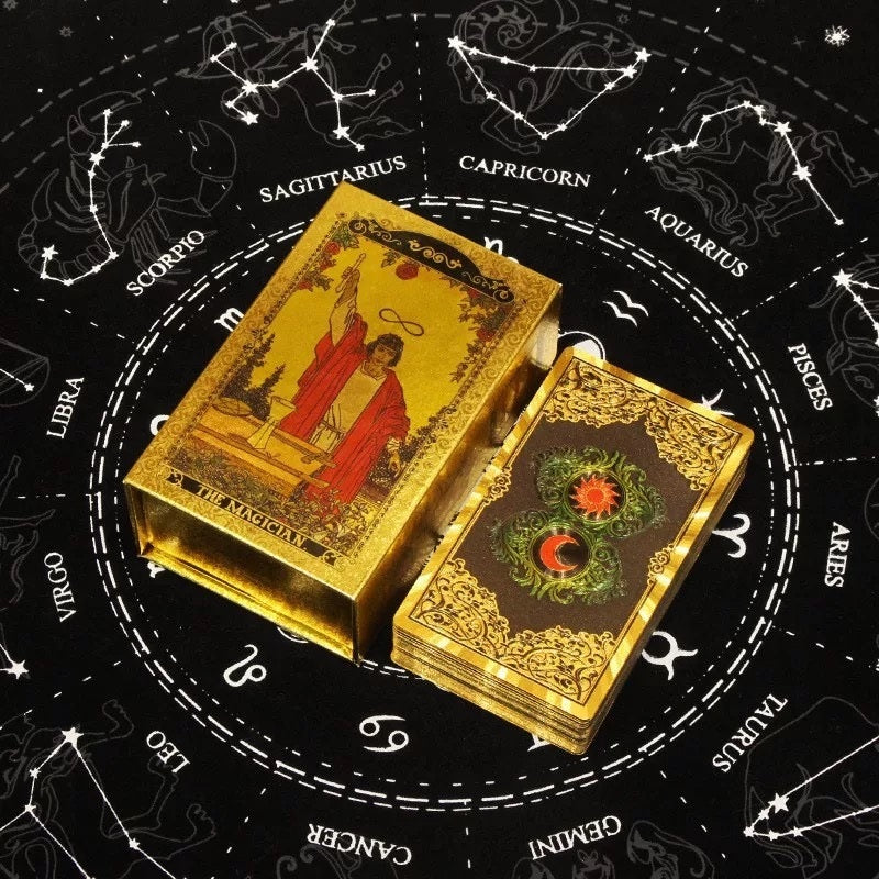The Magician’s Mandala: Gold Foil Tarot — Luxury Black & Gold Edition