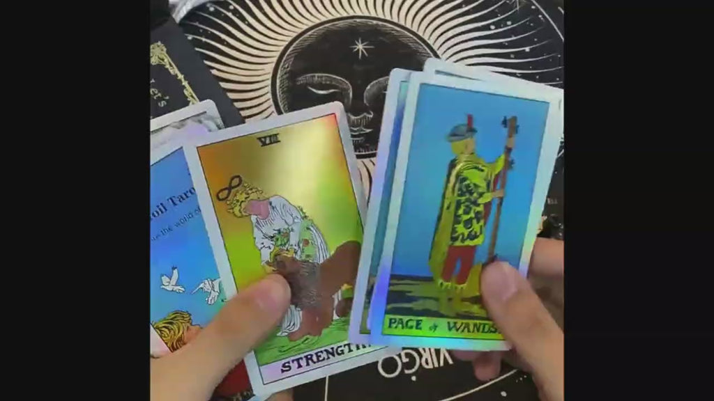 Stellar Silver Glitter Foil Tarot Deck — Rider-Waite-Smith Edition