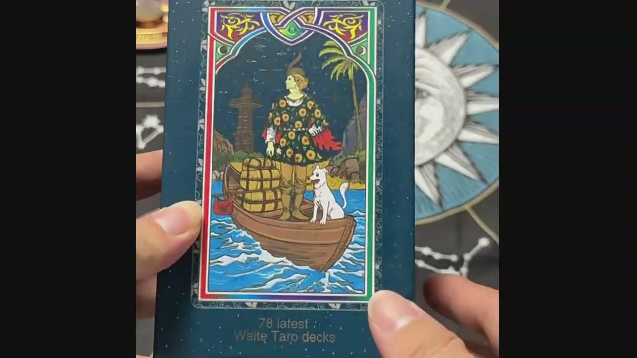 24k Gilded Sovereign: Premium Gold Foil Tarot Deck — Rider-Waite-Smith Edition