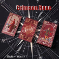 Crimson Rose: Red Gold Foil Tarot Deck — Luxury Floral Edition